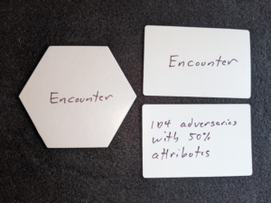 HarmoniousWorlds example Encounter cards