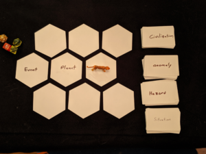 HarmoniousWorlds example Tiles and cards